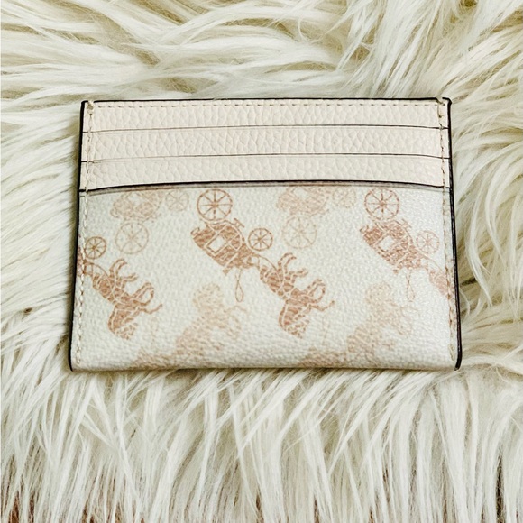 Coach Slim Card Case With Horse And Carriage Print - Picture 2 of 10